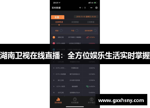 湖南卫视在线直播：全方位娱乐生活实时掌握
